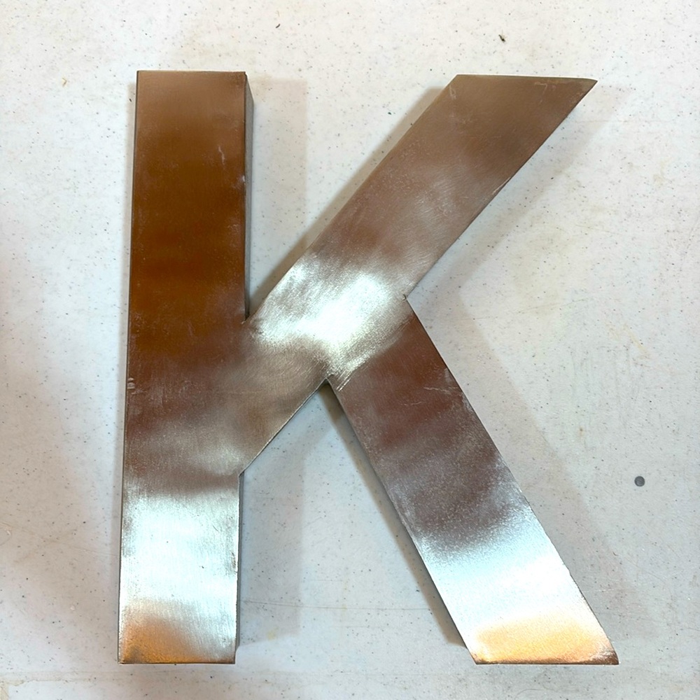 Pottery Barn galvanized K wall hanging